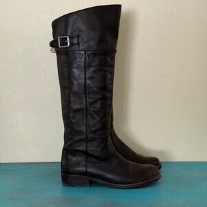 Coach Joele Black Leather Riding Boots (A7088) Size 7